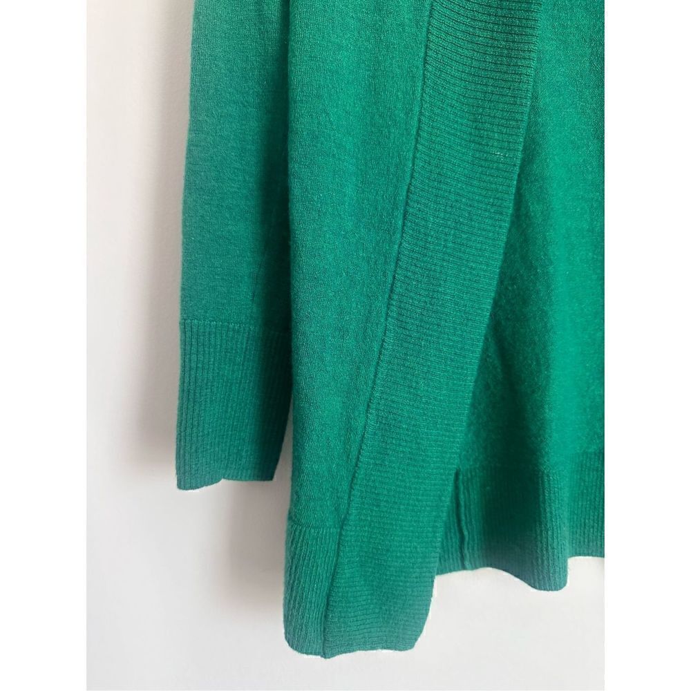 Talbots‎ Green Pure Merino Wool Knit Long Sleeve Open Cardigan - Picture 5 of 8